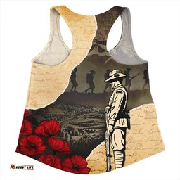 Amazing Aussie Australia Anzac Day Lest We Forget Letters From The Battlefield Women Tank Top