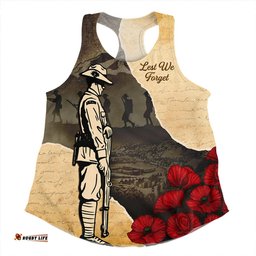 Amazing Aussie Australia Anzac Day Lest We Forget Letters From The Battlefield Women Tank Top