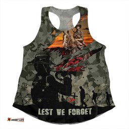 Amazing Aussie Australia Remembrance And Valor Lest We Forget The Fallen Women Tank Top