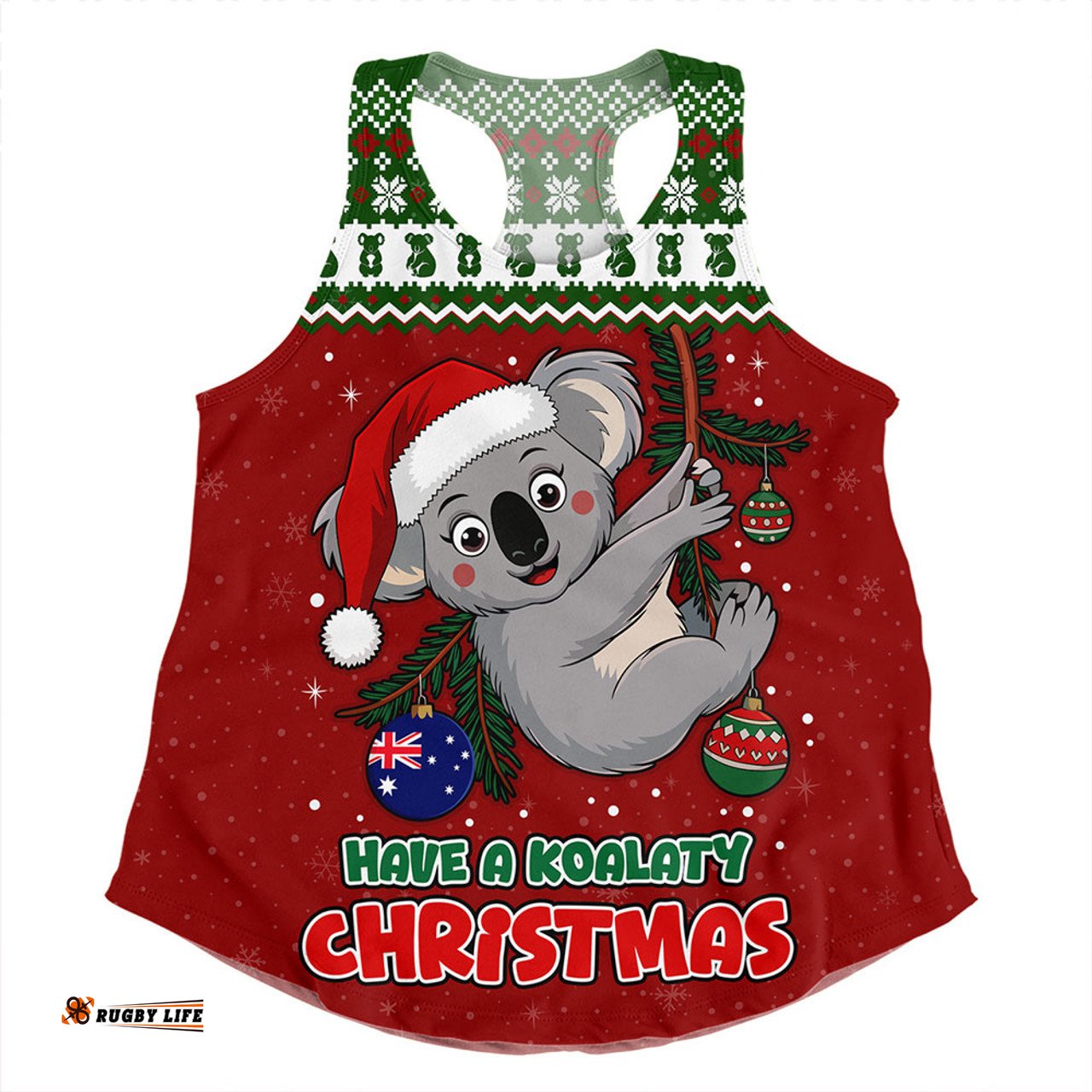 Amazing Aussie Australia Have A Koalaty Christmas Women Tank Top