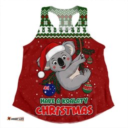Amazing Aussie Australia Have A Koalaty Christmas Women Tank Top