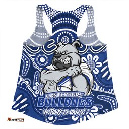 Amazing Aussie Canterbury Bankstown Bulldogs Aboriginal Inspired Tough Fan Rugby For Life Ver 2.0 Women Tank Top