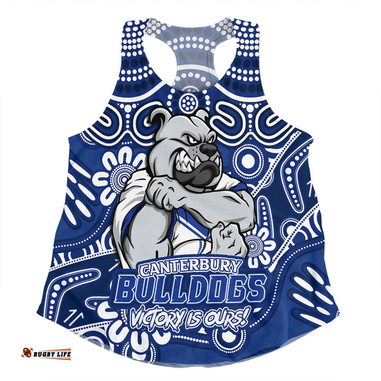 Amazing Aussie Canterbury Bankstown Bulldogs Aboriginal Inspired Tough Fan Rugby For Life Ver 2.0 Women Tank Top