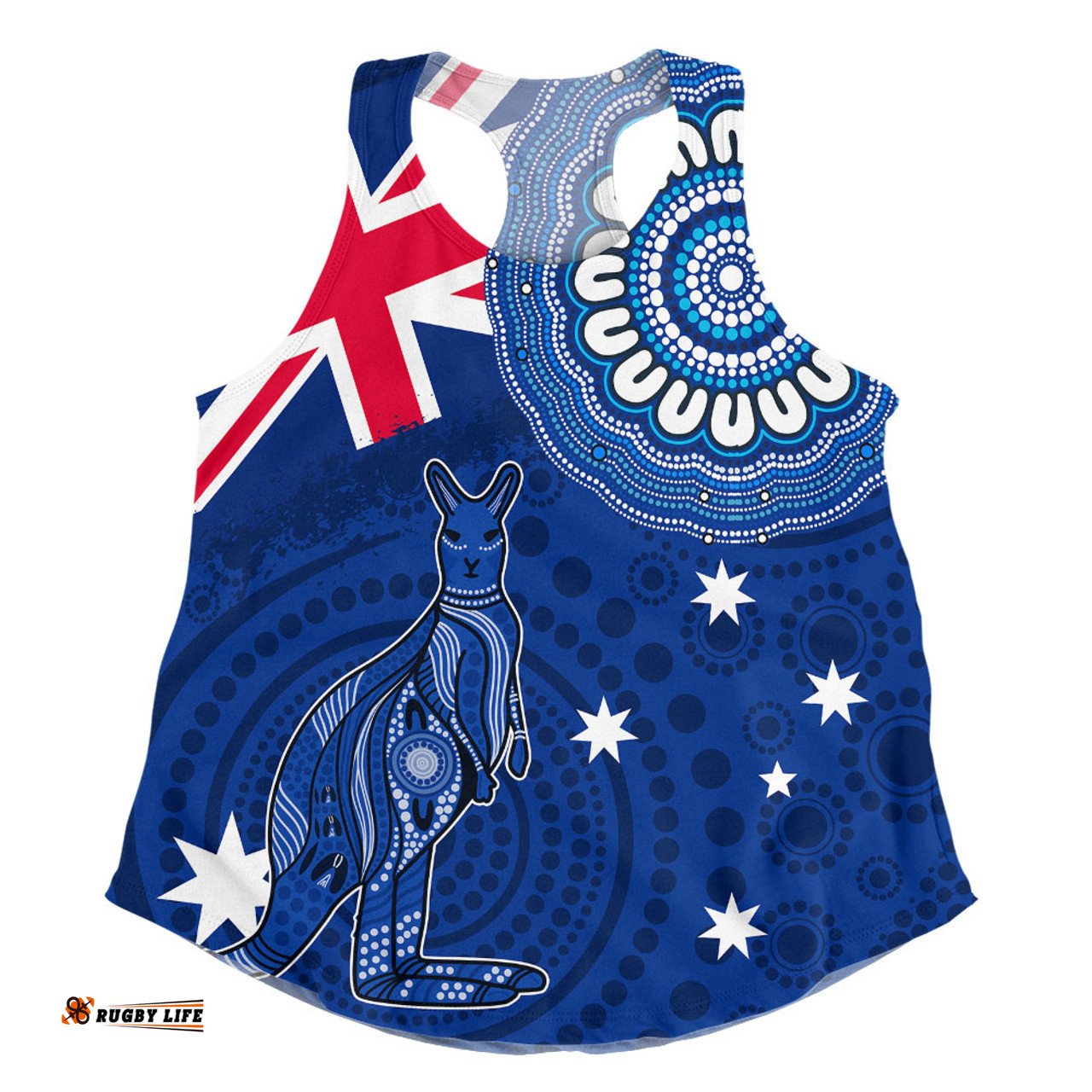 Amazing Aussie Australia Flag With Kangaroo Aboriginal Women Tank Top