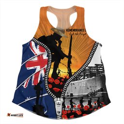 Amazing Aussie Australia Lest We Forget Honoring Our Heroes On Remembrance Day Women Tank Top