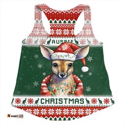 Amazing Aussie Australia Merry Christmas Spirit Kangaroo Edition Women Tank Top