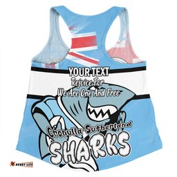 Amazing Aussie Cronulla Sutherland Sharks Happy Australia Day We Are One And Free Women Tank Top