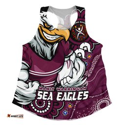 Amazing Aussie Manly Warringah Sea Eagles Power Through Generations NAIDOC Edition Women Tank Top