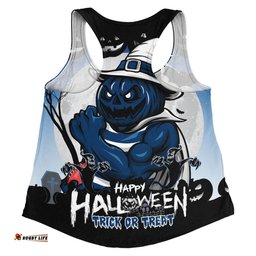 Amazing Aussie Geelong Cats Dark Pumpkin Halloween Spirit Women Tank Top