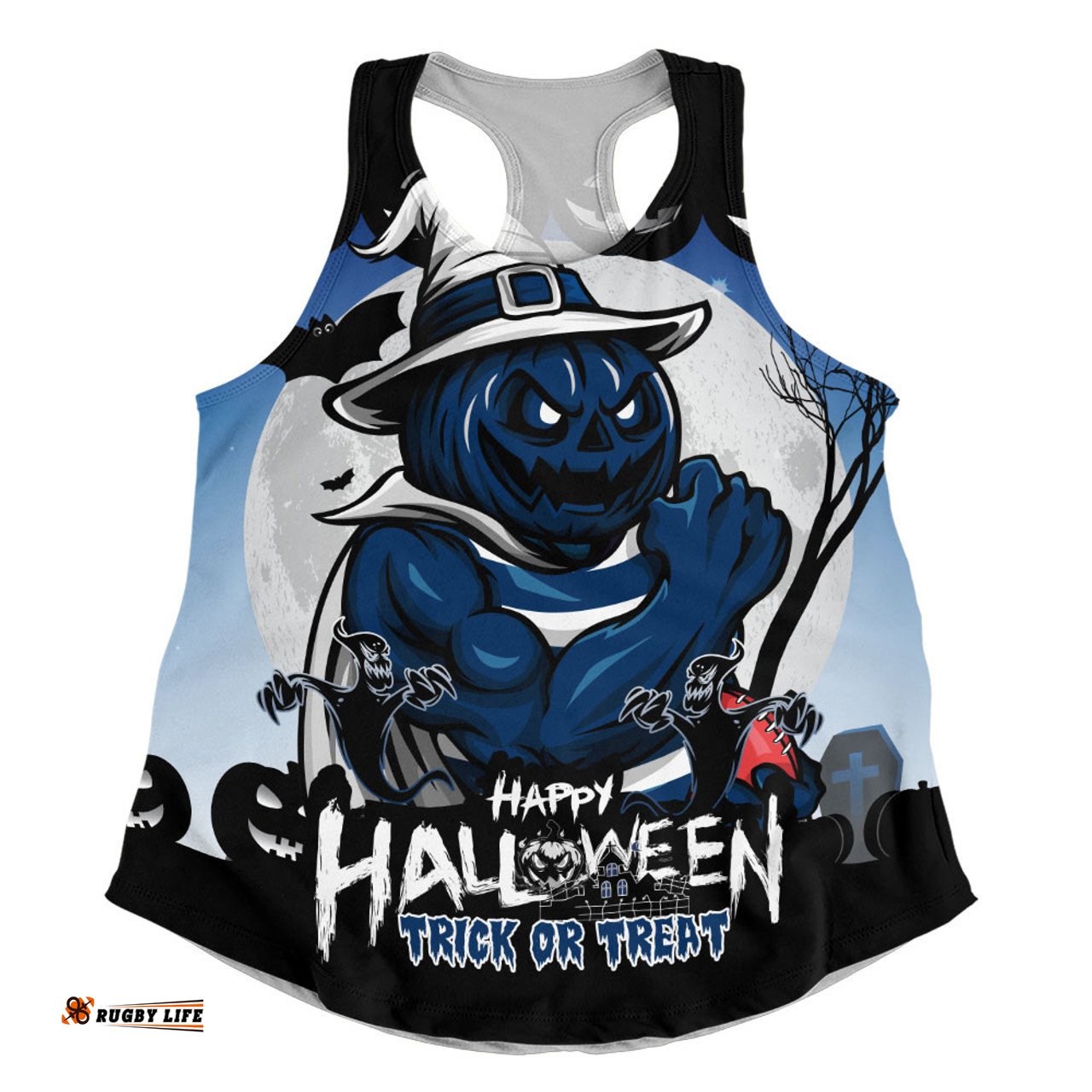 Amazing Aussie Geelong Cats Dark Pumpkin Halloween Spirit Women Tank Top