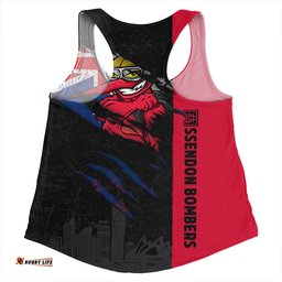 Amazing Aussie Essendon Burning Passion Of Power Scratch Style Women Tank Top