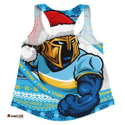 Amazing Aussie Gold Coast Titans Ugly Knit Style For Christmas Game Fans Women Tank Top