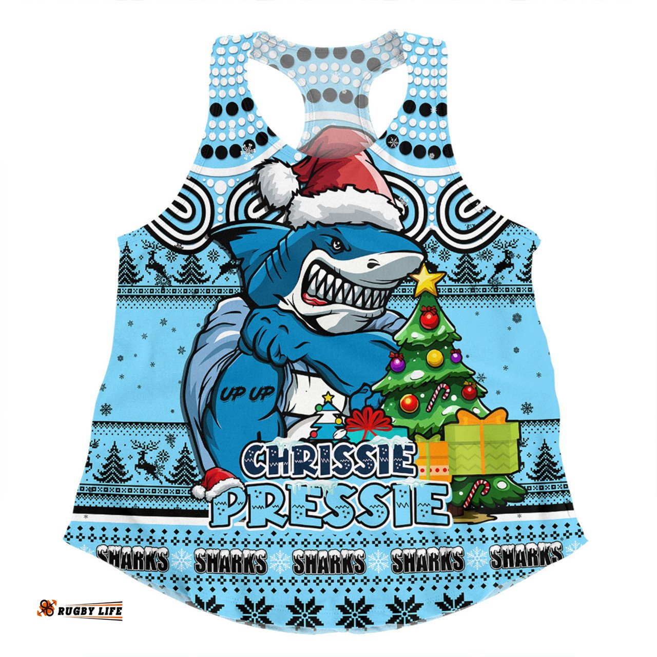 Amazing Aussie Cronulla Sutherland Sharks Aussie Ugly Christmas For Die Hard Fan Supporters Women Tank Top