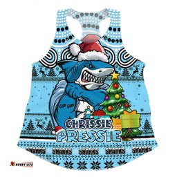 Amazing Aussie Cronulla Sutherland Sharks Aussie Ugly Christmas For Die Hard Fan Supporters Women Tank Top