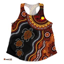 Amazing Aussie Indigenous Australian Aboriginal Hand Of The Land Heart Of The Sea Women Tank Top
