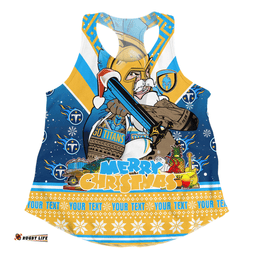 Amazing Aussie Gold Coast Titans Christmas Custom Gold Coast Titans Santa Aussie Big Things Women Tank Top