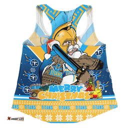 Amazing Aussie Gold Coast Titans Christmas Custom Gold Coast Titans Santa Aussie Big Things Women Tank Top