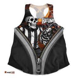 Amazing Aussie Collingwood Halloween Night Reaper Zipper Women Tank Top
