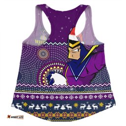 Amazing Aussie Melbourne Storm Christmas Custom Ugly Xmas And Aboriginal Patterns For Die Hard Fan Women Tank Top