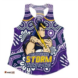 Amazing Aussie Melbourne Storm Aboriginal Inspired Tough Fan Rugby For Life Women Tank Top