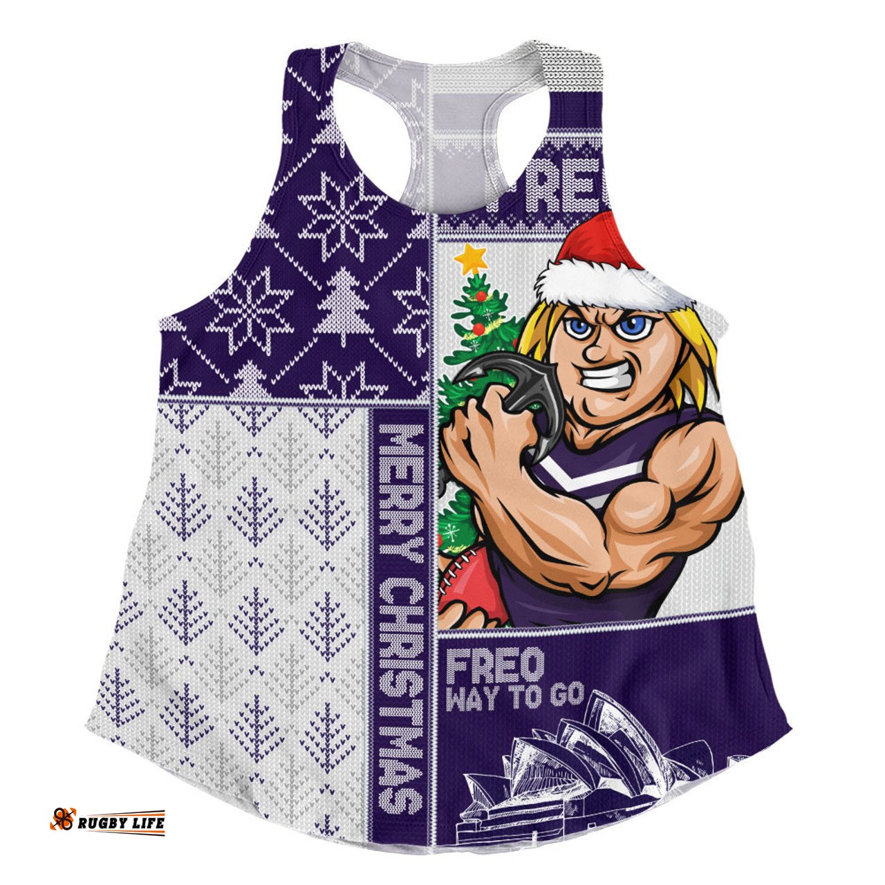 Amazing Aussie Fremantle Merry Christmas Knit Style Festive Spirit Women Tank Top