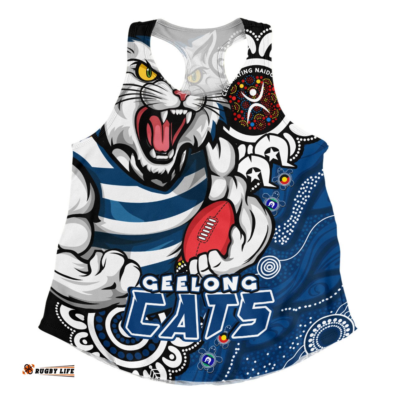 Amazing Aussie Geelong Cats Power Through Generations NAIDOC Edition Women Tank Top