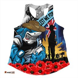 Amazing Aussie Cronulla Sutherland Sharks United In Spirit Anzac Day Tribute Women Tank Top