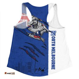 Amazing Aussie North Melbourne Burning Passion Of Power Scratch Style Women Tank Top