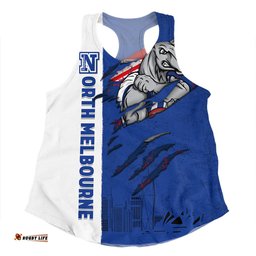 Amazing Aussie North Melbourne Burning Passion Of Power Scratch Style Women Tank Top
