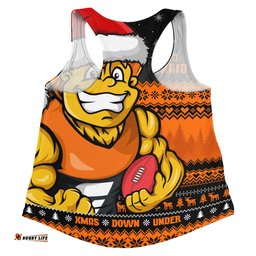 Amazing Aussie GWS GIANTS Merry Christmas Down Under Footy Power Style Women Tank Top