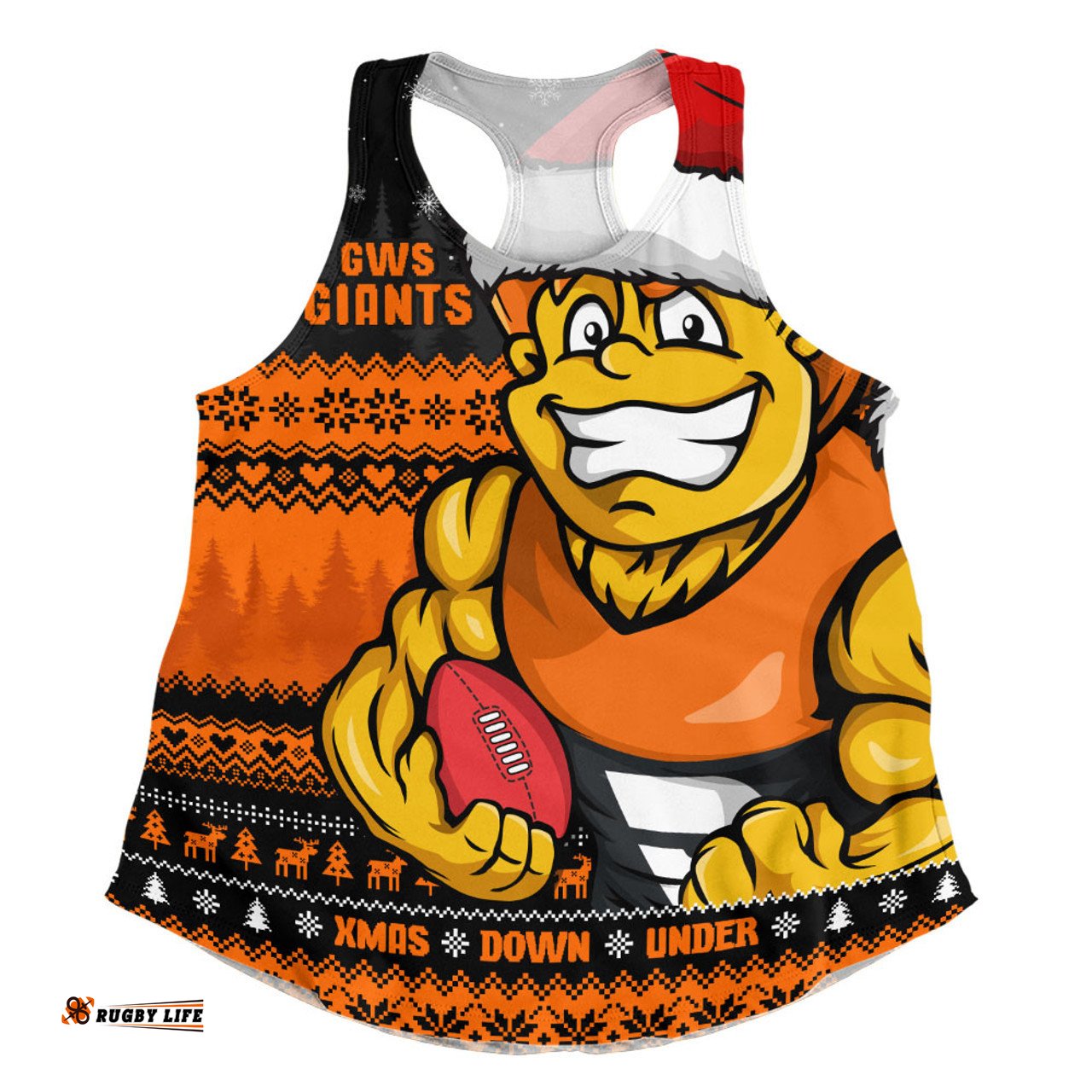 Amazing Aussie GWS GIANTS Merry Christmas Down Under Footy Power Style Women Tank Top