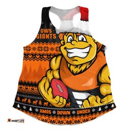 Amazing Aussie GWS GIANTS Merry Christmas Down Under Footy Power Style Women Tank Top
