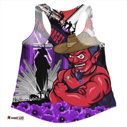 Amazing Aussie Melbourne ANZAC Day Honor Purple Valor And Spirit Women Tank Top