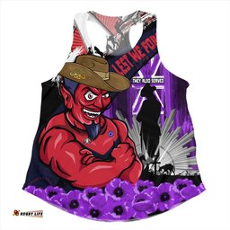 Amazing Aussie Melbourne ANZAC Day Honor Purple Valor And Spirit Women Tank Top