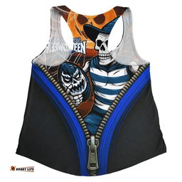 Amazing Aussie Geelong Cats Halloween Night Reaper Zipper Women Tank Top