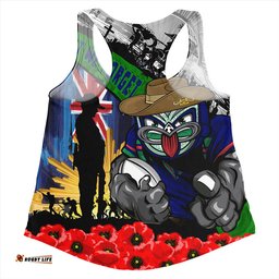 Amazing Aussie New Zealand Warriors United In Spirit Anzac Day Tribute Women Tank Top