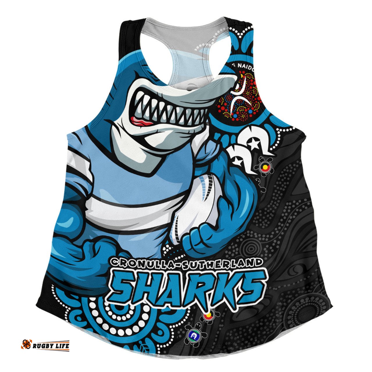Amazing Aussie Cronulla Sutherland Sharks Power Through Generations NAIDOC Edition Women Tank Top