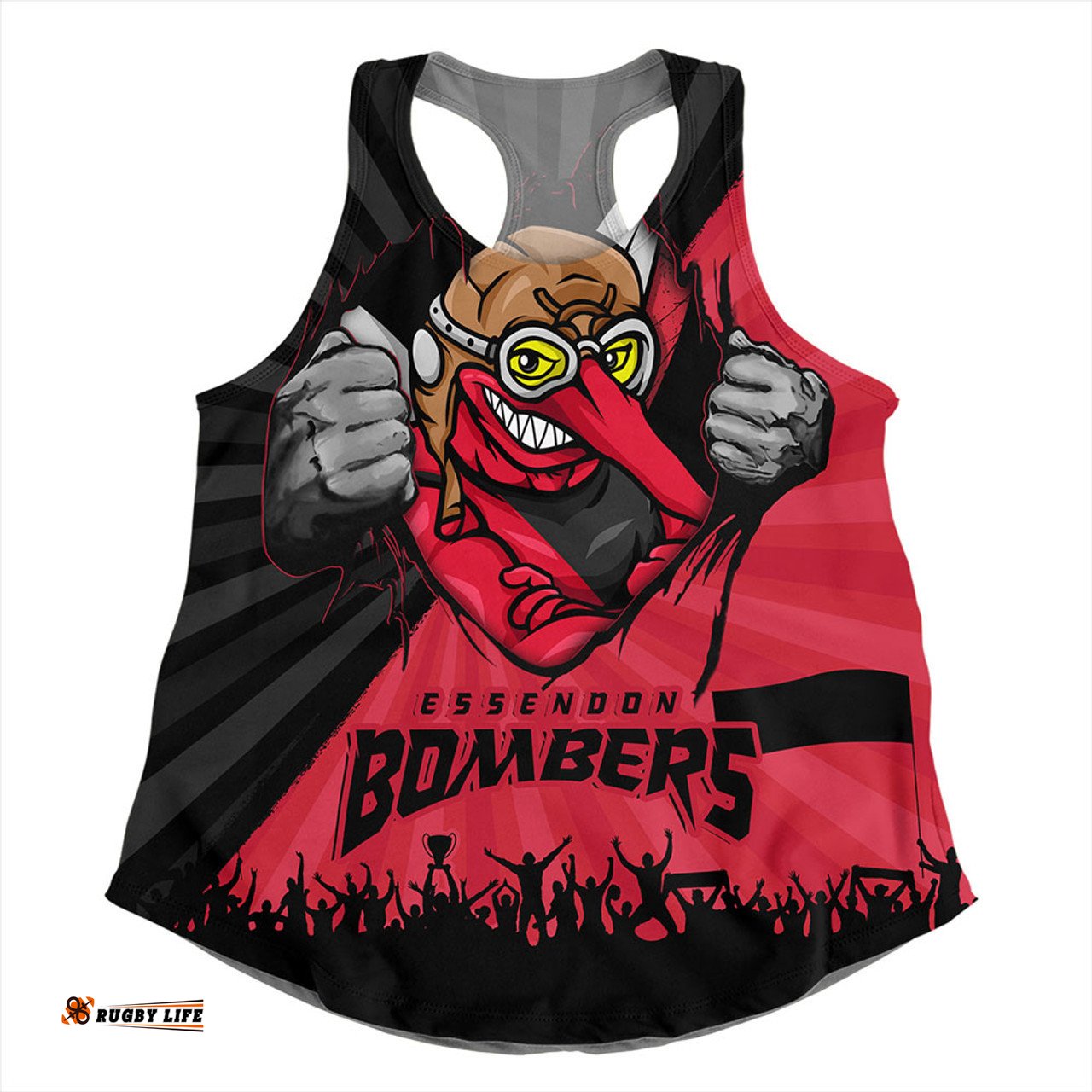 Amazing Aussie Essendon Breaking Through Fan Design Women Tank Top