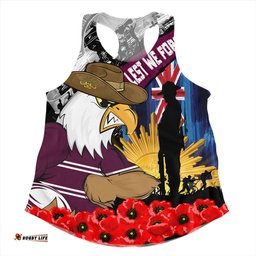 Amazing Aussie Manly Warringah Sea Eagles United In Spirit Anzac Day Tribute Women Tank Top