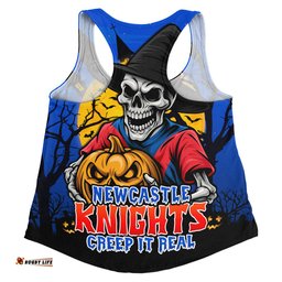 Amazing Aussie Newcastle Knights Dark Moon Rugby Halloween Battle Edition Women Tank Top