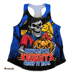 Amazing Aussie Newcastle Knights Dark Moon Rugby Halloween Battle Edition Women Tank Top