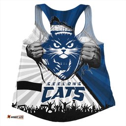 Amazing Aussie Geelong Cats Breaking Through Fan Design Women Tank Top