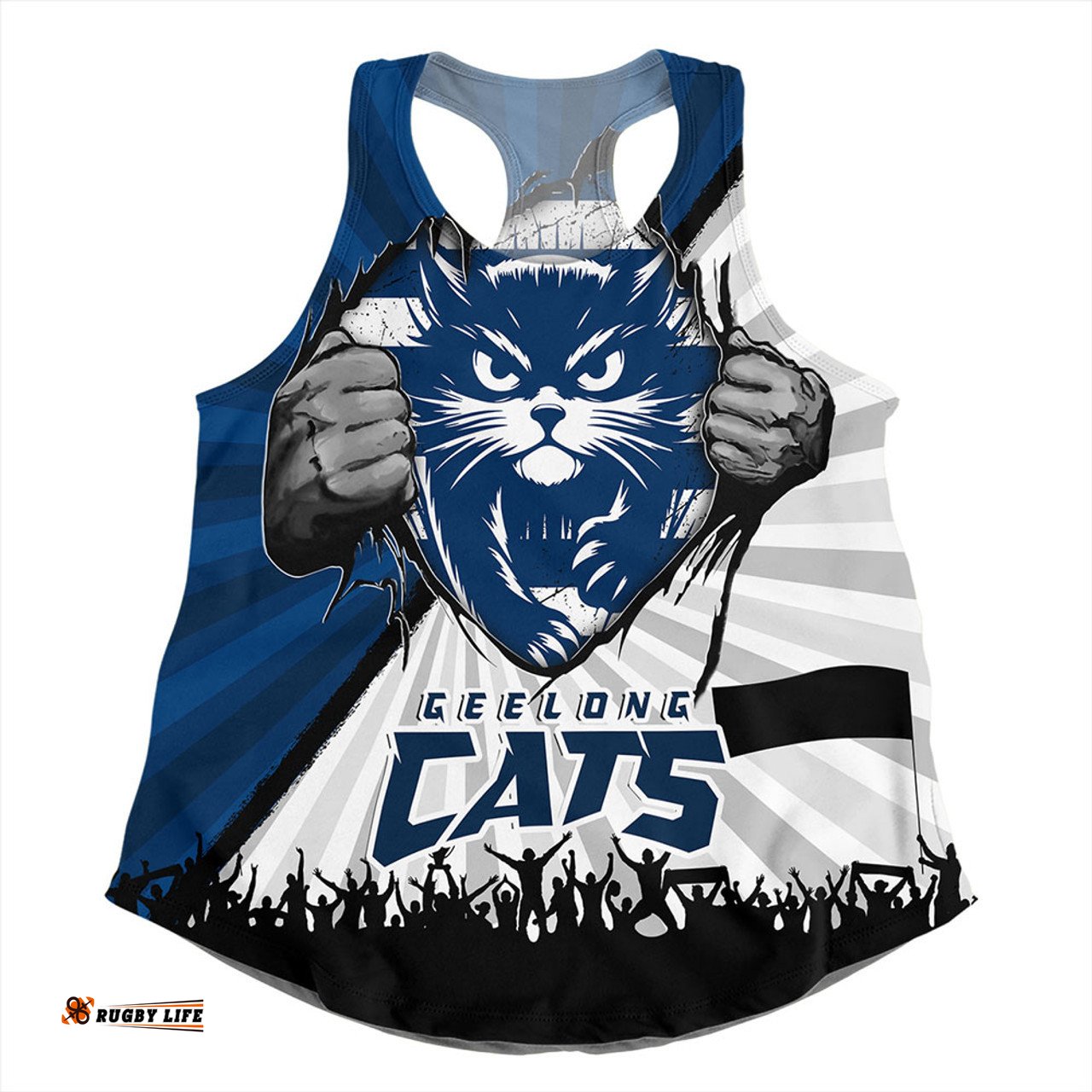 Amazing Aussie Geelong Cats Breaking Through Fan Design Women Tank Top