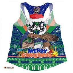 Amazing Aussie New Zealand Warriors Christmas Custom Warriors Santa Aussie Big Things Women Tank Top