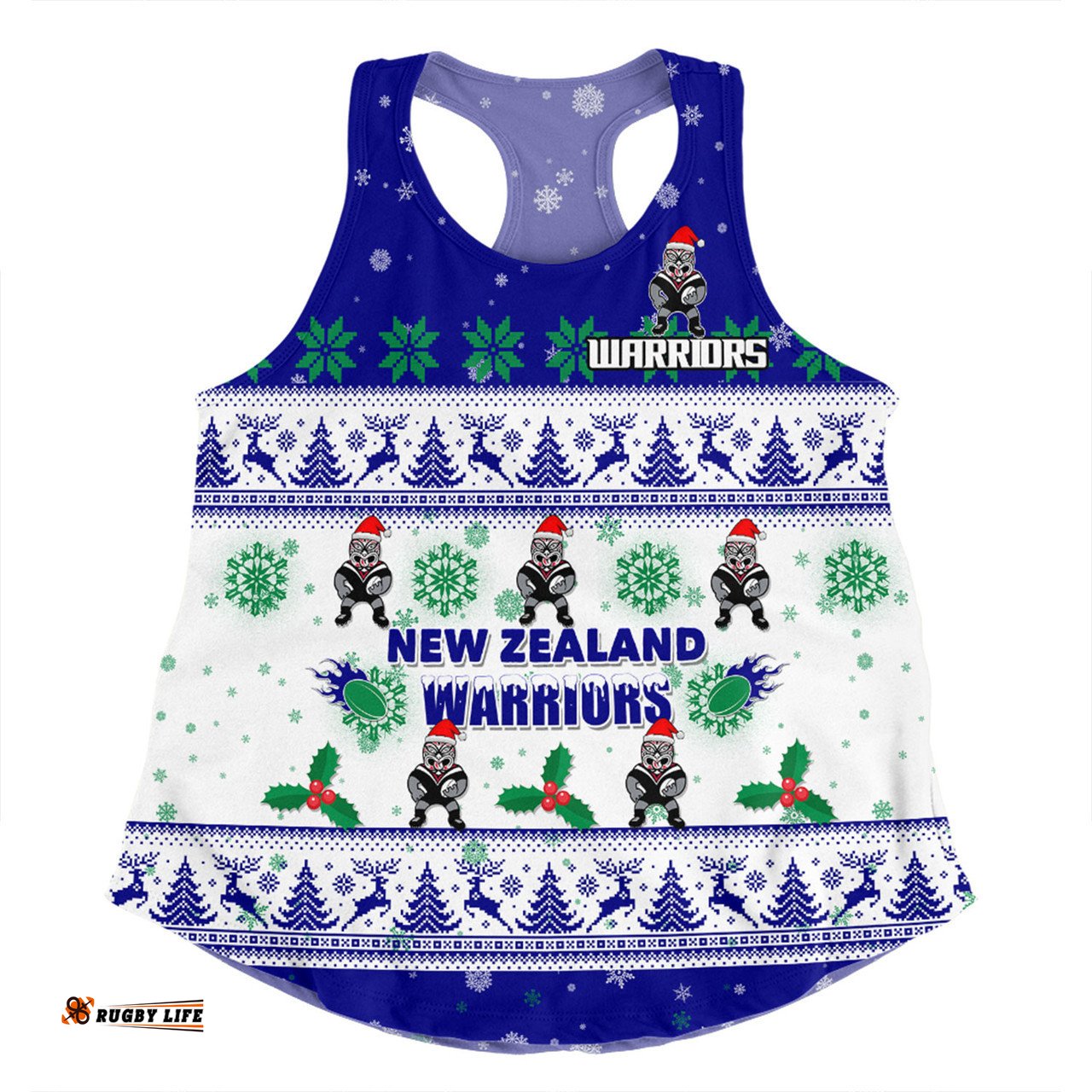 Amazing Aussie New Zealand Warriors Christmas Custom Special Ugly Christmas Women Tank Top