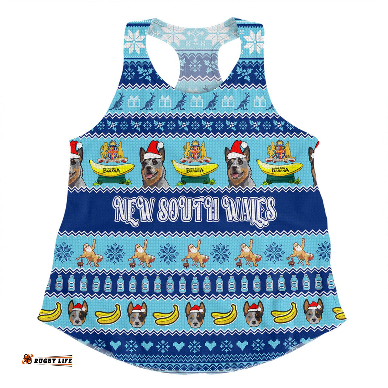 Amazing Aussie New South Wales Big Things Christmas Custom The Big Banana And Blue Heeler Women Tank Top