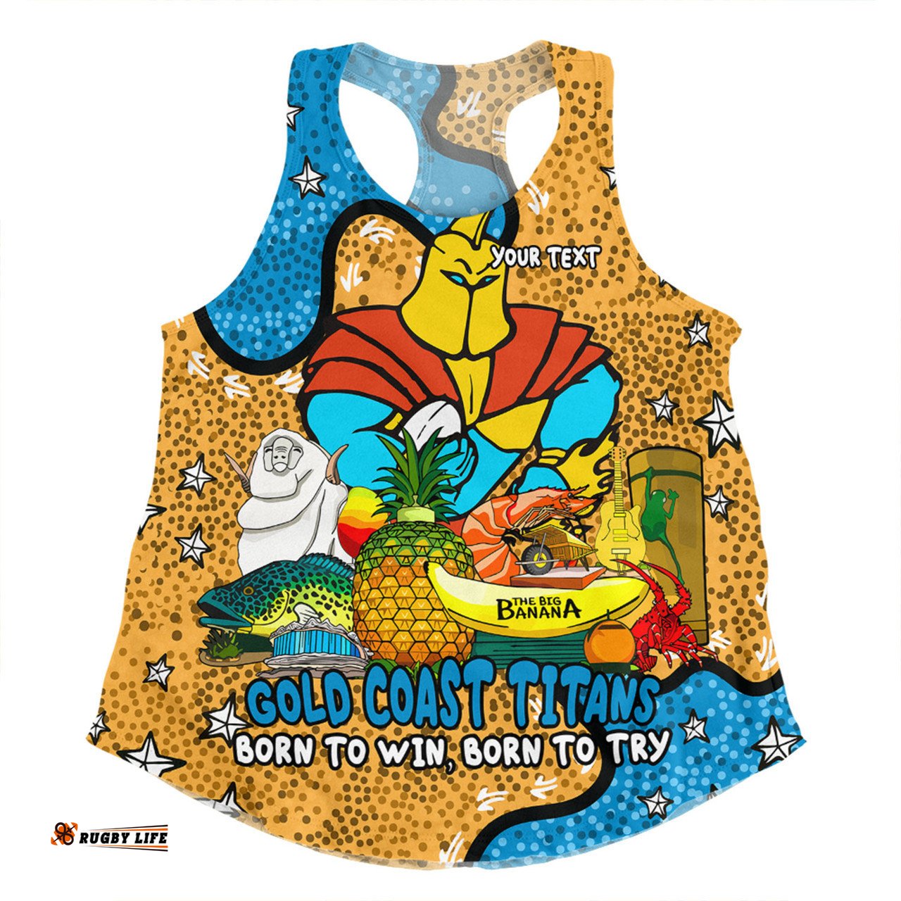 Amazing Aussie Gold Coast Titans Custom Australian Big Things Women Tank Top