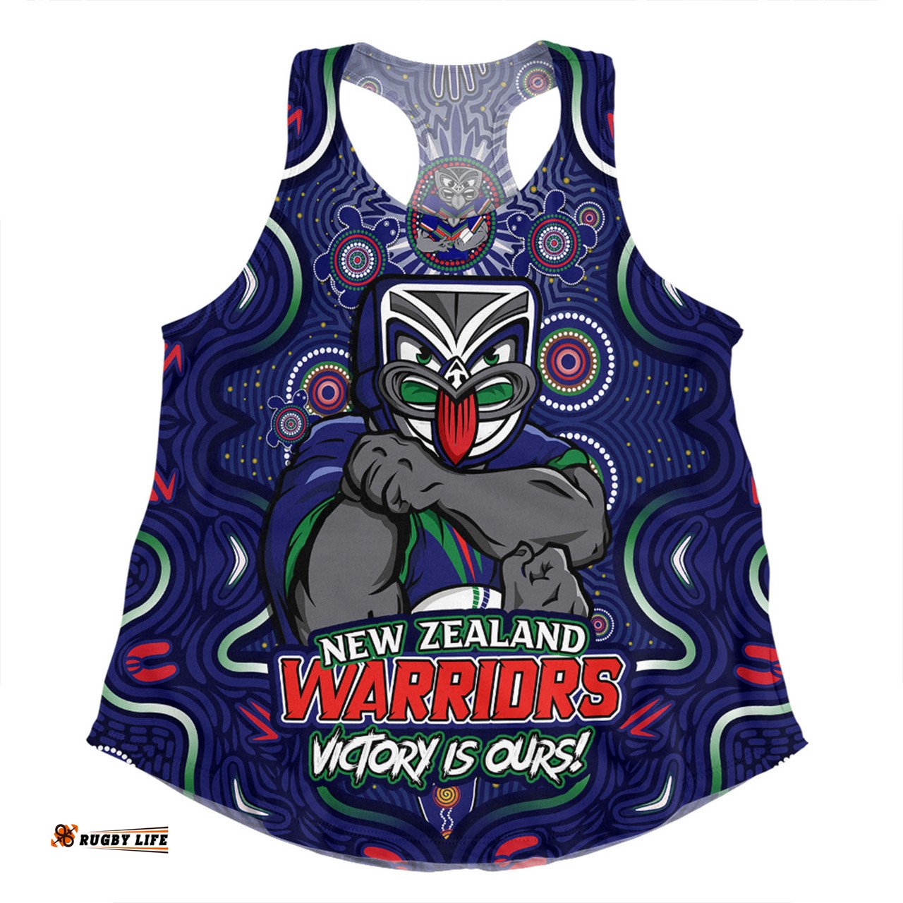 Amazing Aussie New Zealand Warriors Aboriginal Pattern Inspired Victory Is Ours Women Tank Top