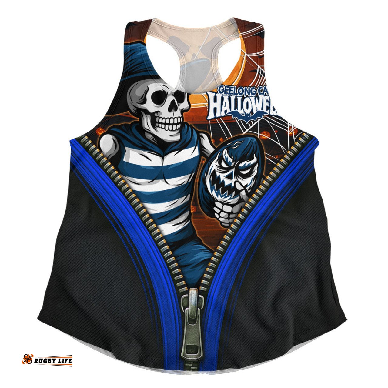 Amazing Aussie GWS GIANTS Halloween Night Reaper Zipper Women Tank Top