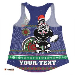 Amazing Aussie New Zealand Warriors Christmas Custom Ugly Xmas And Aboriginal Patterns For Die Hard Fan Women Tank Top